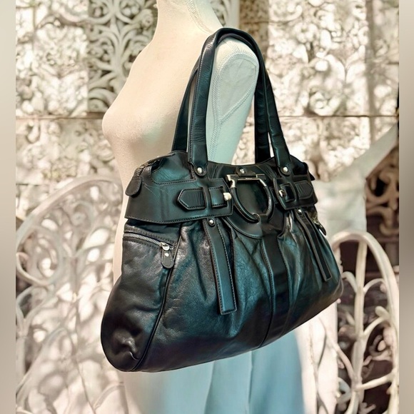 Salvatore Ferragamo Handbags - Salvatore Ferragamo Lambskin Gancini Shoulder Bag